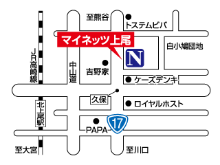 ネッツトヨタ東埼玉 マイネッツ上尾の地図