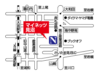 ネッツトヨタ東埼玉 マイネッツ見沼の地図
