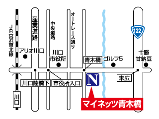 ネッツトヨタ東埼玉 マイネッツ青木橋の地図