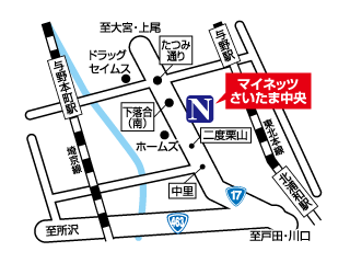ネッツトヨタ東埼玉 マイネッツさいたま中央の地図