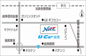 トヨタカローラネッツ岐阜 Ｕ－Ｃａｒネッツ岐南店の地図