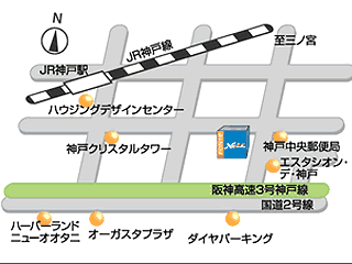 ネッツトヨタ兵庫&nbsp;ハーバーランド店の地図