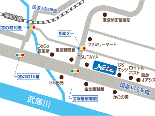 ネッツトヨタ神戸 ネッツテラス宝塚の地図