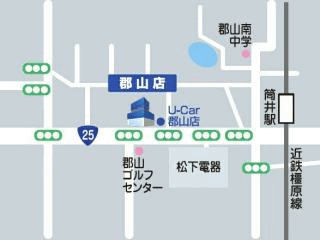 ネッツトヨタ奈良 U-Car郡山店の地図