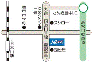 ネッツトヨタ香川&nbsp;みとよ豊中店の地図