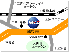 ネッツトヨタ長崎 ユーカーランド久山の地図