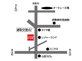 ネッツトヨタ高崎 伊勢崎つなとり店の地図